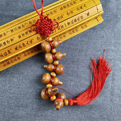 Traditional Gourd Knot with Tassel -  Decorative Pendant