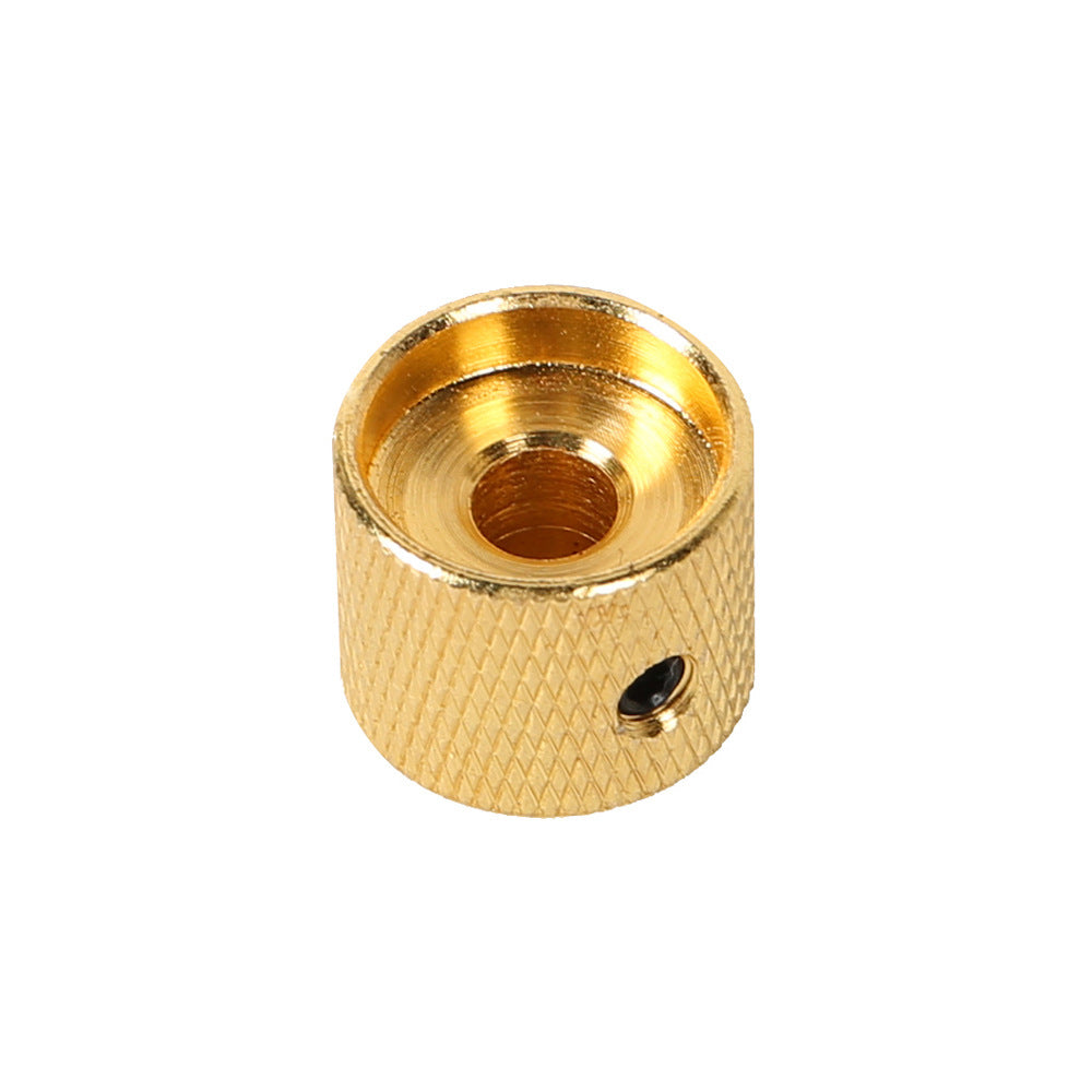 Zinc Alloy Guitar Knob - 6mm Inner Diameter Volume/Tone Control for Bass & Electric Guitar (Black/Silver/Gold, 18×18.5mm)