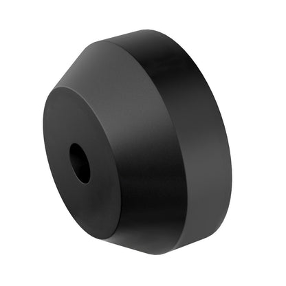 7-Inch Vinyl Record Adapter - Silver/Black Aluminum Stabilizer for 45 RPM Records