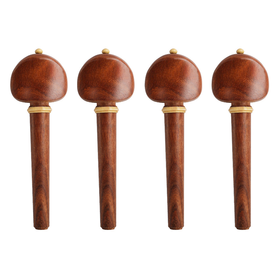 Premium Rosewood Cello Pegs with Boxwood Inlay - Set of 4, Durable and Decorative Cello Accessories