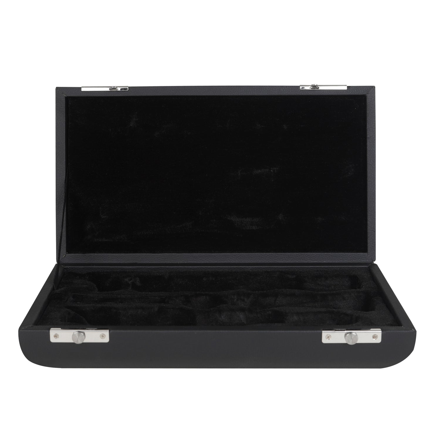 PU Leather Oboe Case with Metal Push-Button Latch – Soft Flannel Lining & Reinforced Compartments (Black)