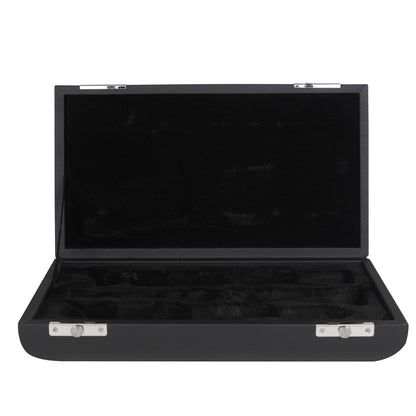 PU Leather Oboe Case with Metal Push-Button Latch – Soft Flannel Lining & Reinforced Compartments (Black)