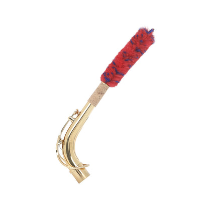 Professional 28.5cm Saxophone Neck Cleaning Brush - Anti-Scratch Dual-Color Fiber Tool for Brass/Woodwind Instruments