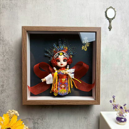 3D Silk Figurine Wall Décor – Handcrafted Creative Art Piece for Home or Restaurant