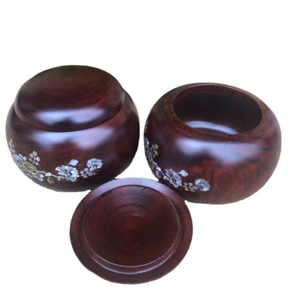 Redwood Go Game Storage Box - Large Vietnamese Rosewood Chess and Tea Canister