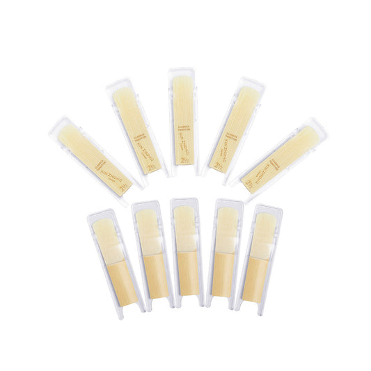 2.5 Strength E♭ Saxophone Reeds - 10-Pack with Reed Case - Premium Clarinet Reeds