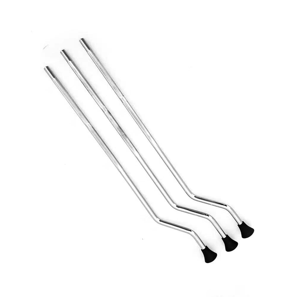 Drum Tom Legs - 3-Pack Chrome Plated Metal Stands for Tom Drums (480mm Length, 310g Each)
