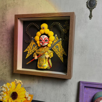 3D Silk Figurine Wall Décor – Handcrafted Creative Art Piece for Home or Restaurant