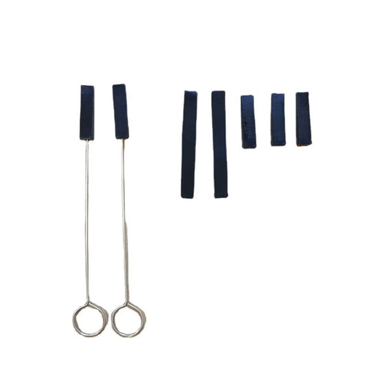 Professional 7-Piece Black Piano Tuning Mute Set | Rubber Wedges & Fork Dampers for String Isolation