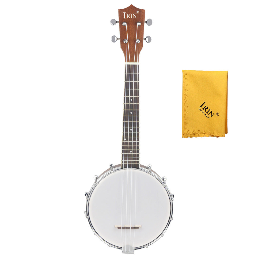 4-String Handcrafted Banjo – Sapele & Rosewood Body, Maple Neck (Folk Instrument for Practice/Performance)