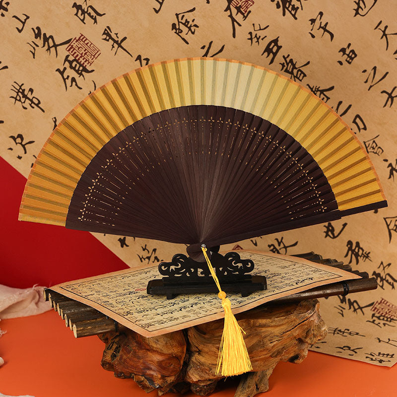 Elegant Ancient Style Folding Fan - Traditional Hanfu Fan for Women