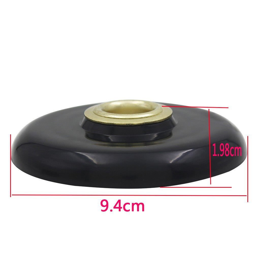 Professional Cello Non-Slip Pad with Suction Cup & Metal Eyelets - Anti-Skid Stabilizer, Carbon Fiber Design (Black, 9.4x1.98cm)
