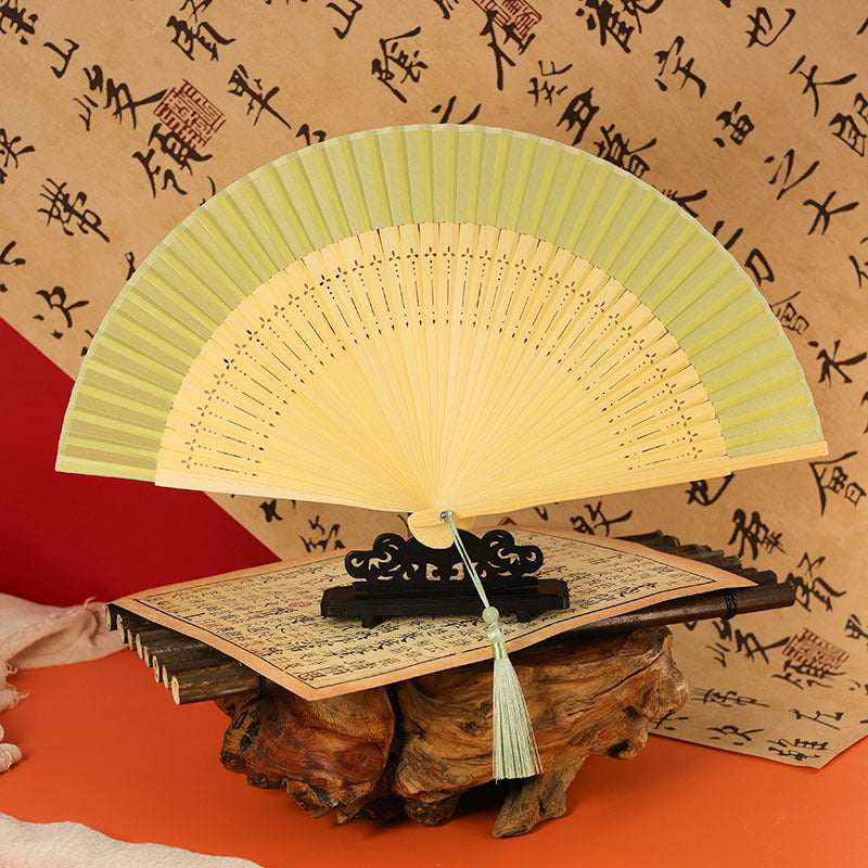 Elegant Ancient Style Folding Fan - Traditional Hanfu Fan for Women