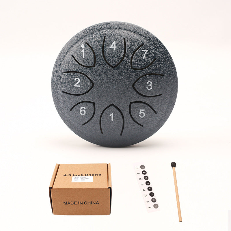 4.5-inch 8-Note C Key Steel Tongue Drum - 11cm Handpan with Mellow & Stable Sound (321g)