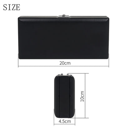 Professional Double Oboe Reed Case – 20-Reed PU Leather Storage with Shockproof Design & Metal Lock (Black)