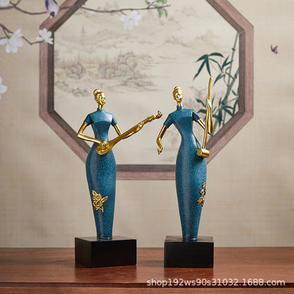 Unique Band Figurines for Living Room, Study, Wine Cabinet and Entryway - Luxury Resin Art Crafts