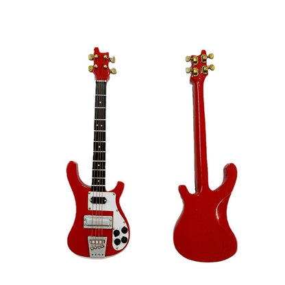 Mini Electric Guitar Model Ornament, Electric Bass Model, Birthday Gift Ornament, Wooden Handicraft, Mini Musical Instrument