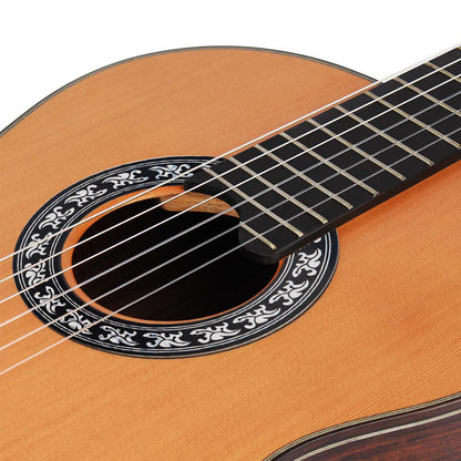 Classical Guitar Soundhole Decals Set (39-inch) - 5-Pack Black PVC Self-Adhesive Rosette Stickers