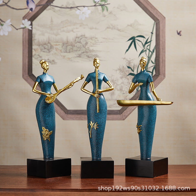 Unique Band Figurines for Living Room, Study, Wine Cabinet and Entryway - Luxury Resin Art Crafts