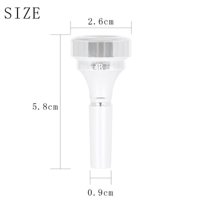 Silver-Plated Brass Cornet Mouthpiece – CNC Machined Professional Mouthpiece for Enhanced Tone & Effortless Play