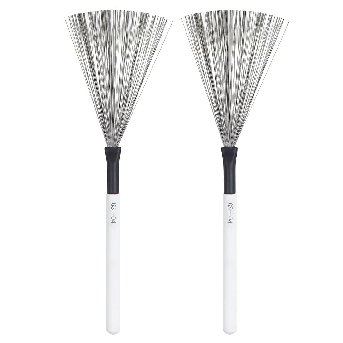 High Carbon Steel Drum Brushes with Maple Wood Handle – 5-Color Durable Percussion Brushes for Cajon, Drums & More