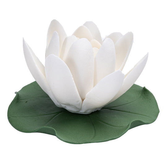 Handmade Ceramic Lotus Incense Holder - Detachable Flower & Leaf Design for Easy Cleaning (8x4.5cm, Zen Home Decor)