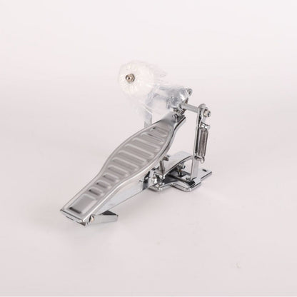 Aluminum Bass Drum Pedal - Single Chain Drive Kick Pedal for Drum Set (Silver/Black, 25x15x10cm, 700g)