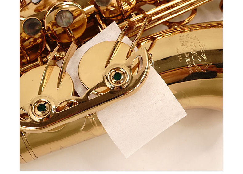 Saxophone Pad Cleaning Paper - 100pcs Ultra-Fine Fiber Sheets for Woodwind Instruments (Flute, Clarinet, Saxophone)