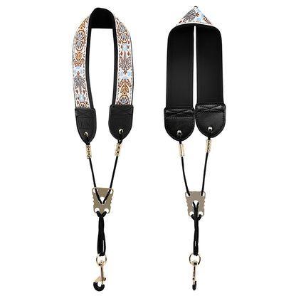 Adjustable Cotton Saxophone Neck Strap – Padded Lining, Double-Stitched with Metal Swivel Hook (Alto/Tenor)