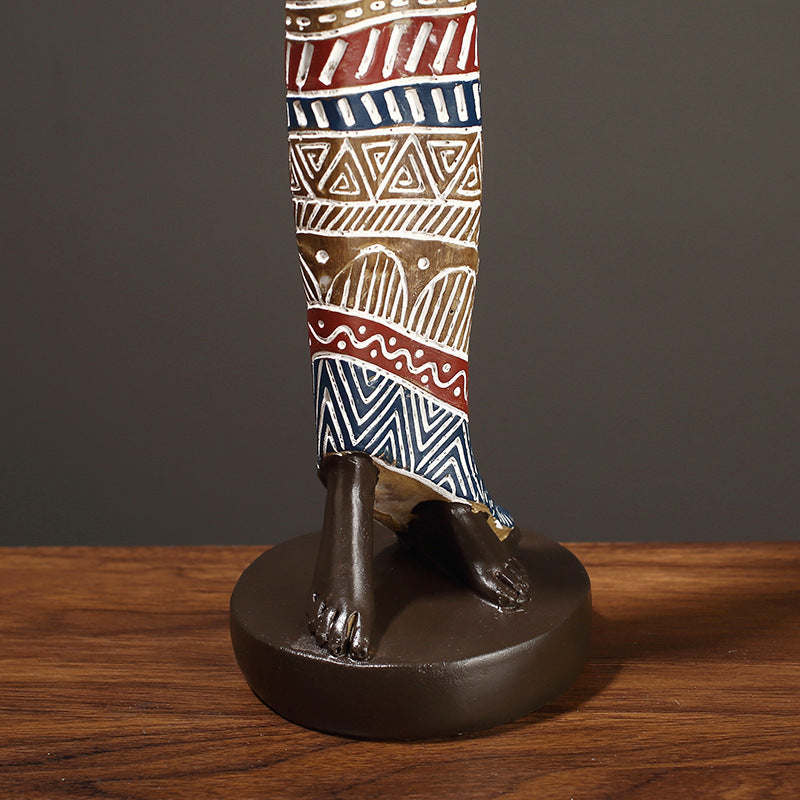 African Art Statue: Graceful Female Sculpture for Home and Office Decoration