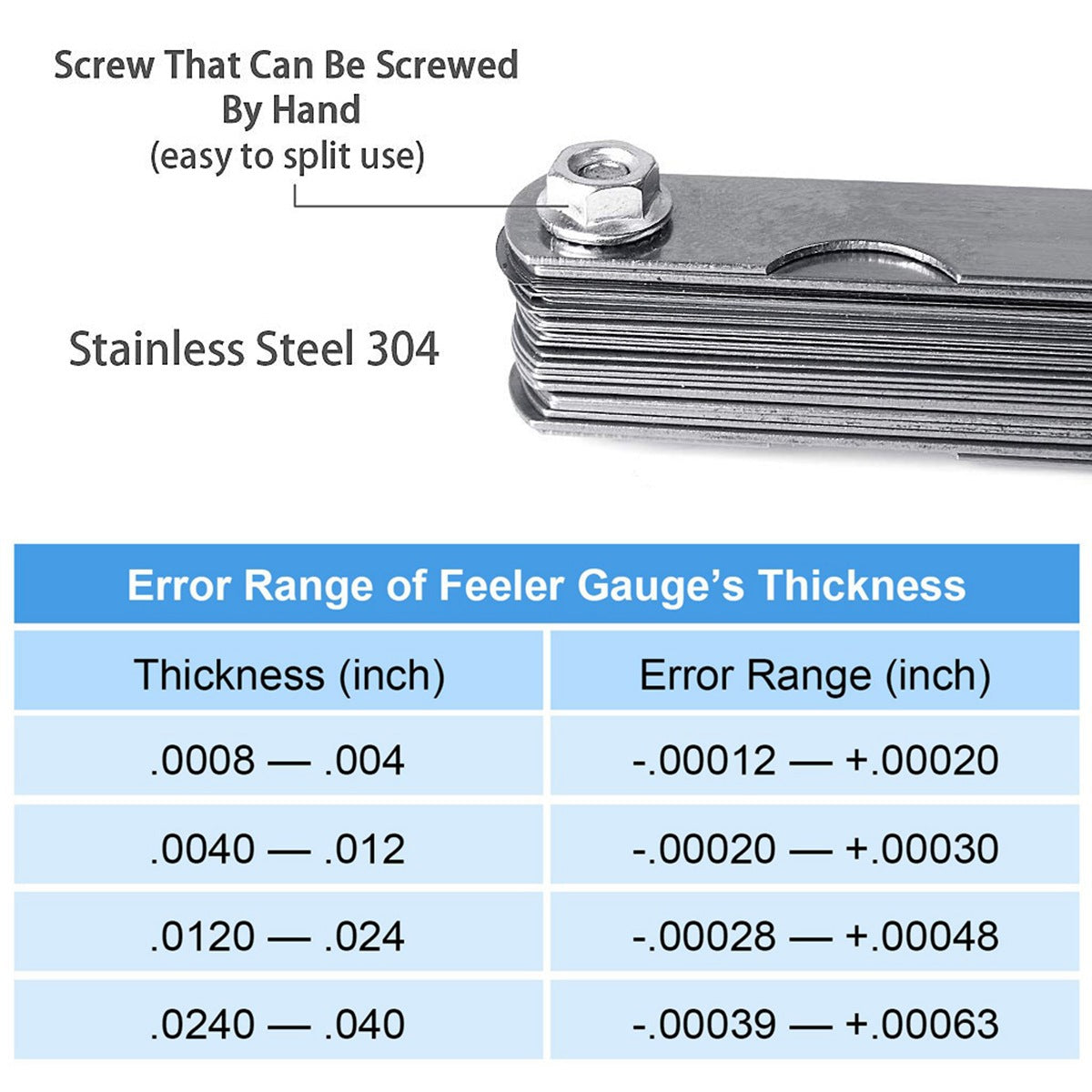 32-Piece Stainless Steel Guitar String Feeler Gauge Set – Precision Tool for String Height Measurement