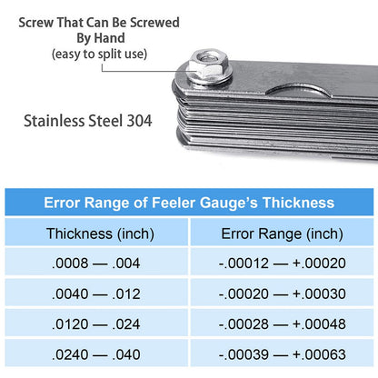 32-Piece Stainless Steel Guitar String Feeler Gauge Set – Precision Tool for String Height Measurement