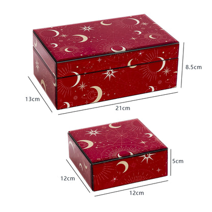 Sun, Moon & Stars Jewelry Box - Unique Tarot-Themed Jewelry Organizer, Stylish Storage Box