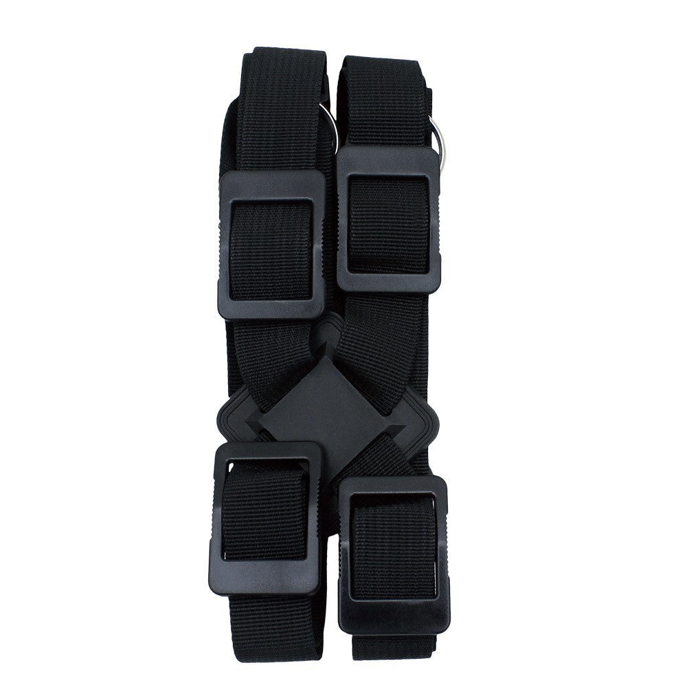 Professional Adjustable Saxophone Harness – Anti-Slip Double Shoulder Strap with Locking Hooks (Black) – Heavy-Duty Oxford Fabric