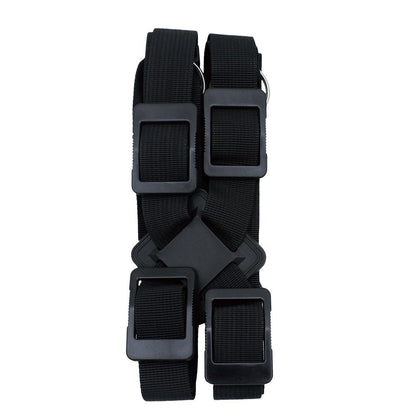 Professional Adjustable Saxophone Harness – Anti-Slip Double Shoulder Strap with Locking Hooks (Black) – Heavy-Duty Oxford Fabric
