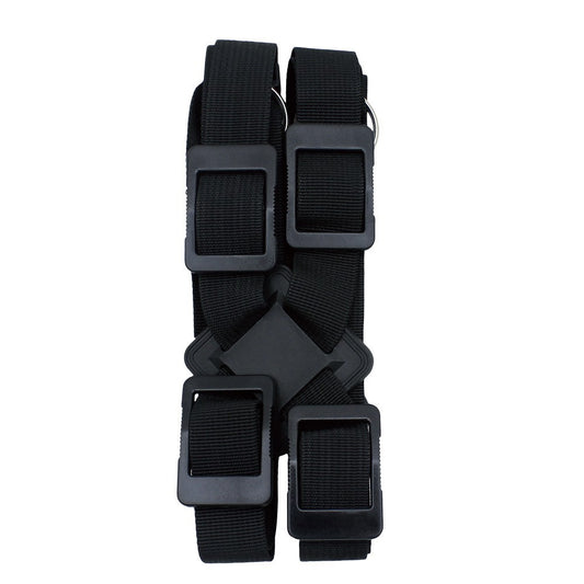 Professional Adjustable Saxophone Harness – Anti-Slip Double Shoulder Strap with Locking Hooks (Black) – Heavy-Duty Oxford Fabric