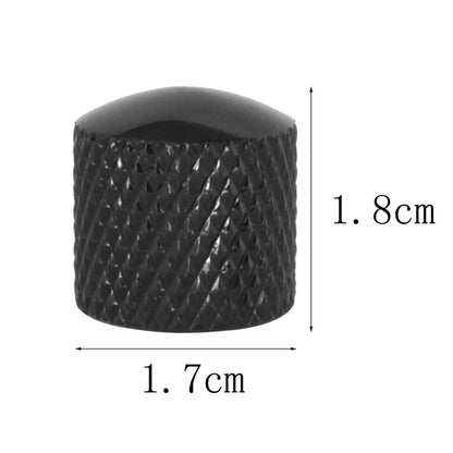 Metal Volume Control Knobs for Electric Guitar (3-Pack) – Silver/Black Chrome-Plated Modern Knobs – Premium Guitar Accessories