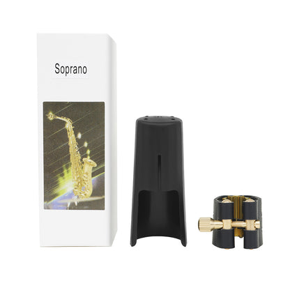 Professional Soprano Saxophone Mouthpiece Kit - Ligature, Cap & Protective Case (Sax Accessories for Alto/Tenor Compatibility)