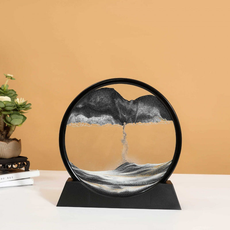 3D Liquid Sand Display – Mesmerizing Sand Art Sculpture for Desk, Living Room, and Office