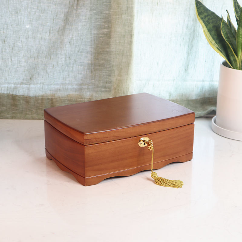 Double-Layer Wooden Jewelry Box – Vintage European Style Jewelry Organizer, Classic Home Storage for Accessories