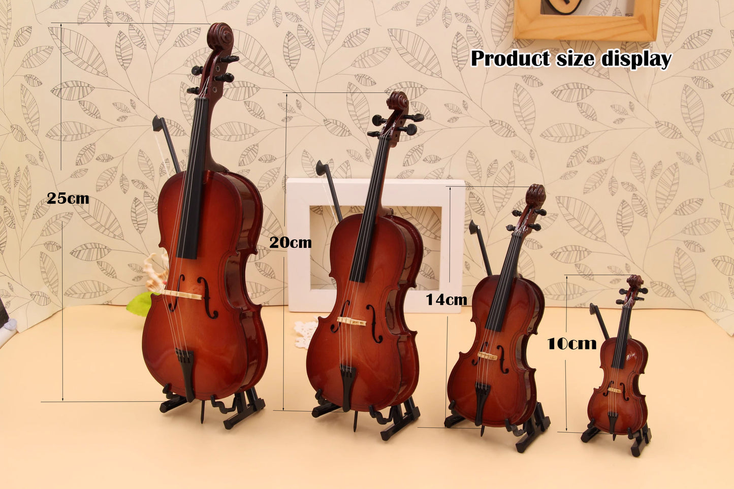 Cello Model, Miniature Music Instrument Ornament Cello, Wooden Handicrafts Musical Instrument Model Musical Gifts