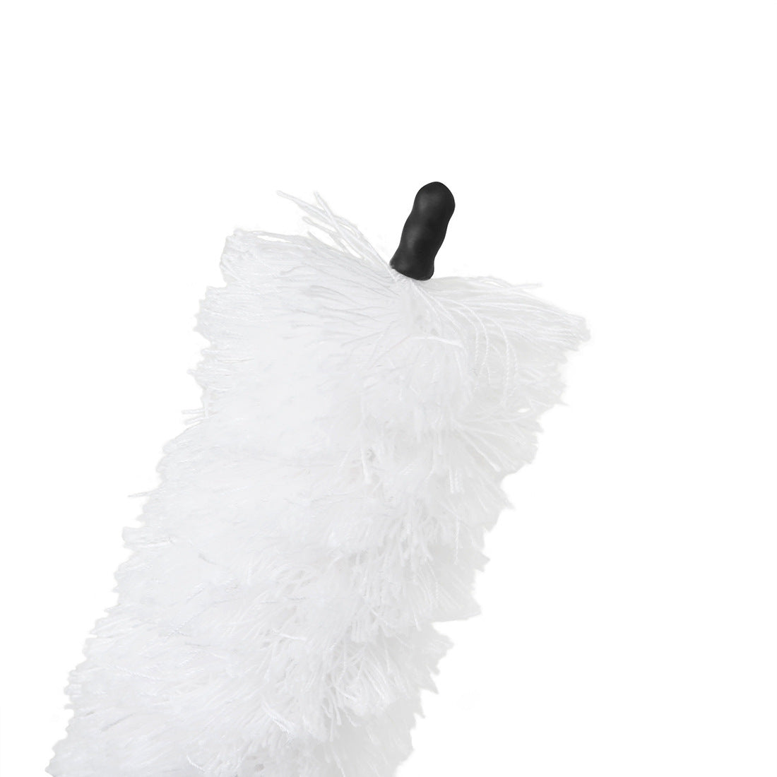 Professional Flute Cleaning Rod – Cotton Swab with Anti-Scratch Rubber Tip & Ergonomic Grip (White) – Non-Shedding Wind Instrument Care Tool