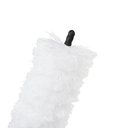 Professional Flute Cleaning Rod – Cotton Swab with Anti-Scratch Rubber Tip & Ergonomic Grip (White) – Non-Shedding Wind Instrument Care Tool