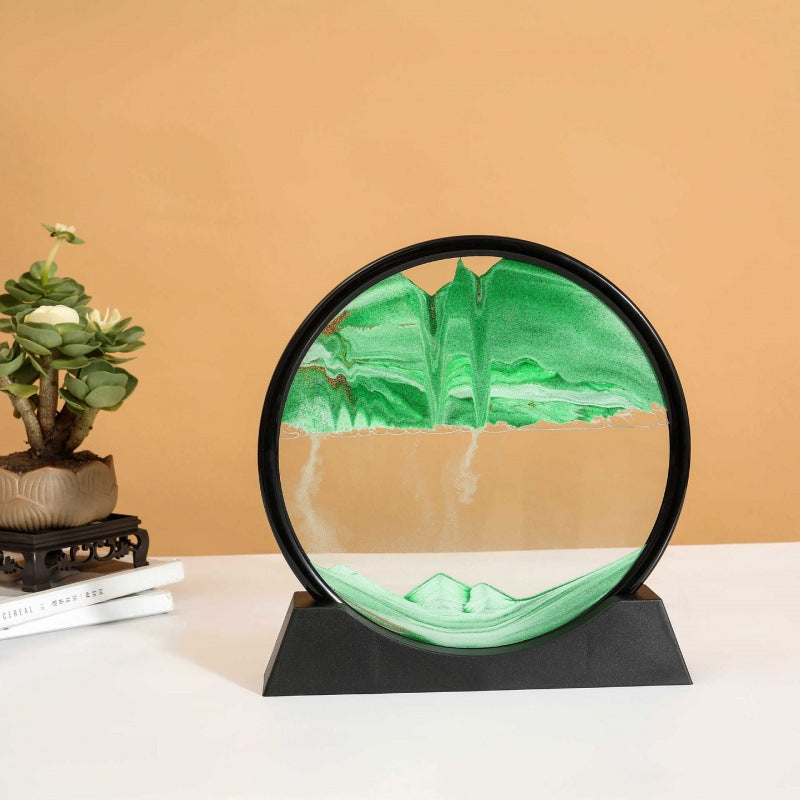 3D Liquid Sand Display – Mesmerizing Sand Art Sculpture for Desk, Living Room, and Office
