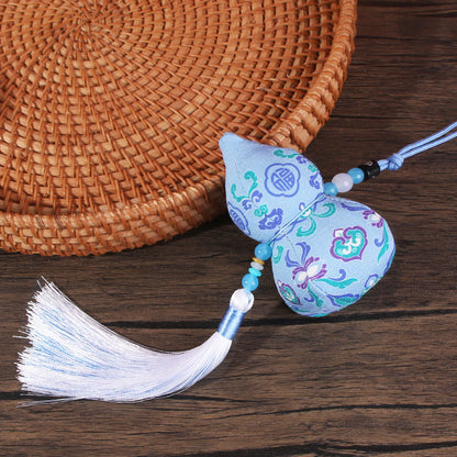 Embroidered Gourd Pendant – Aromatic Sachet, Portable Fragrance Bag, Lucky Charms for Car