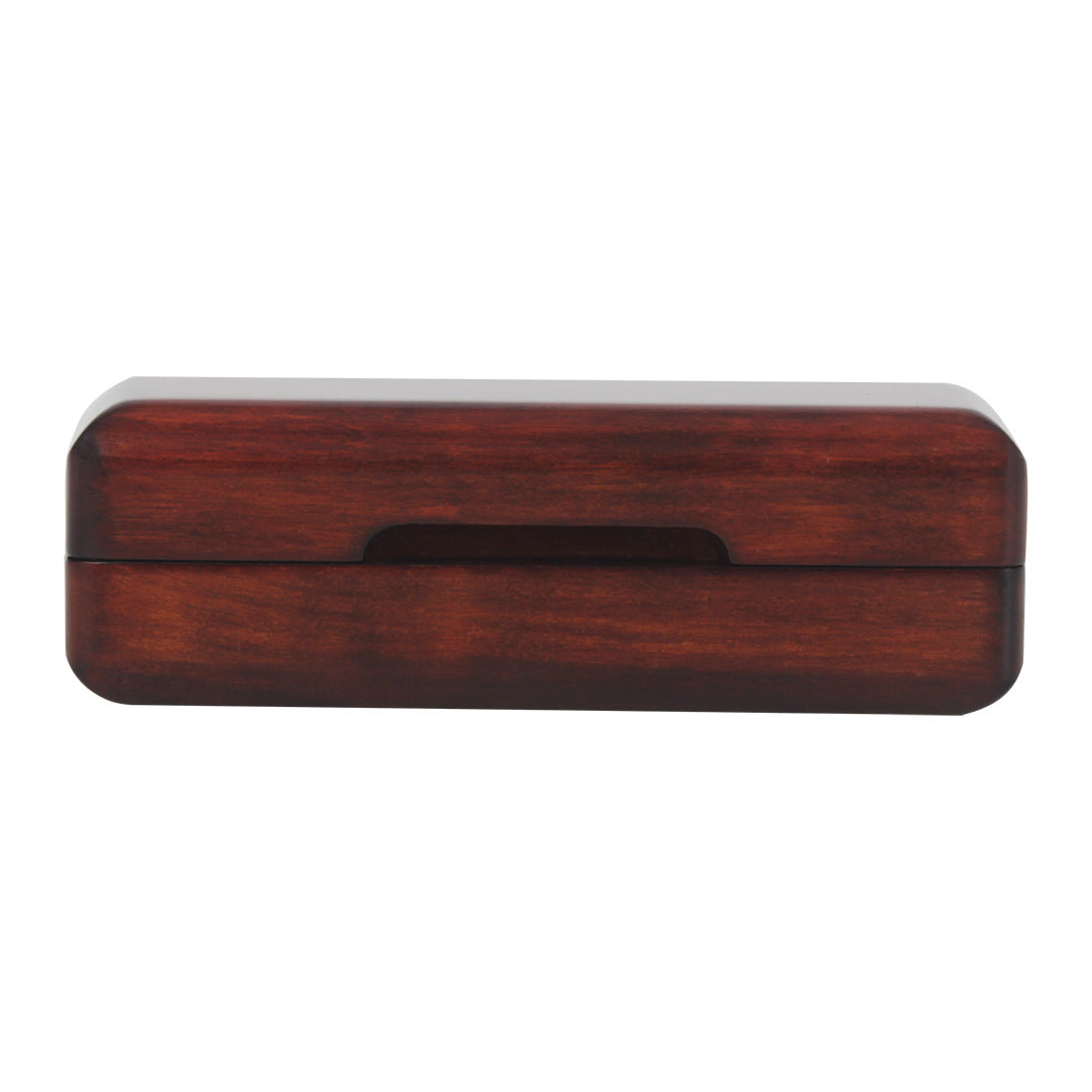 Walnut & Rosewood Saxophone Ligature Case – Vintage Magnetic Closure Box with Anti-Scratch Felt Slots (Red/Walnut) – Durable Woodwind Accessory Organizer
