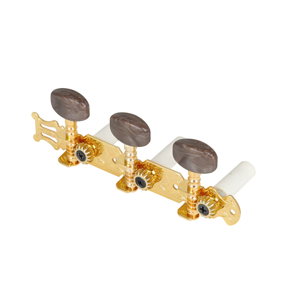 Folk Guitar Tuning Pegs - Classical Agate Head with ABS Shaft - Gold String Tuners