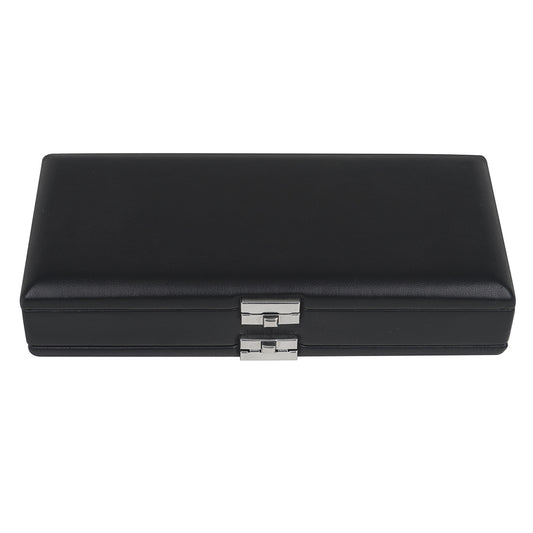Professional Double Oboe Reed Case – 20-Reed PU Leather Storage with Shockproof Design & Metal Lock (Black)