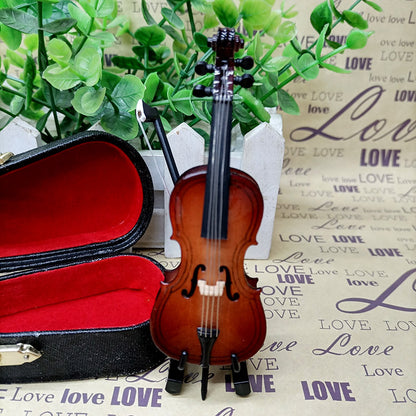 Cello Model, Miniature Music Instrument Ornament Cello, Wooden Handicrafts Musical Instrument Model Musical Gifts