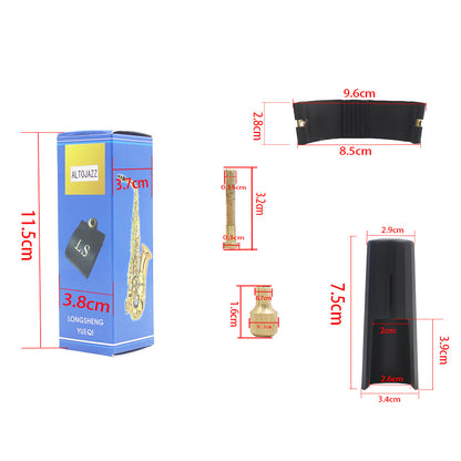 Professional Saxophone Ligature & Cap Set – Universal Fit for Tenor/Alto/Soprano (Leather & PVC) – Air-Tight Grip for Pure Tone Projection